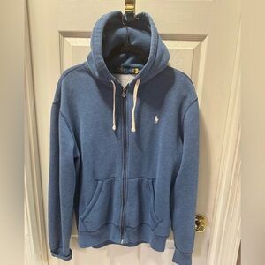 Polo by Ralph Lauren Dusty Blue Full-Zip Hooded Sweater